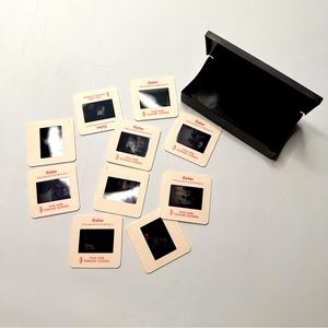 Lot of 10 Color Transparency Slides Kodak 94 Christmas Holiday VTG Furniture